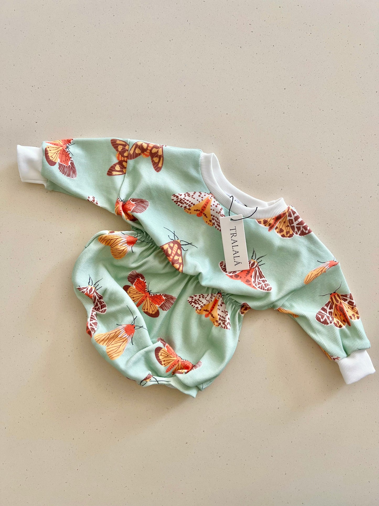 Gathered Romper Spring Butterfly