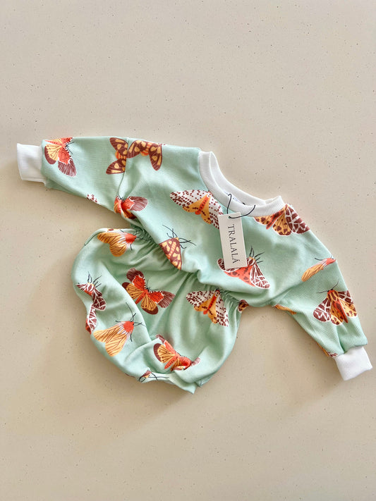 Gathered Romper Spring Butterfly